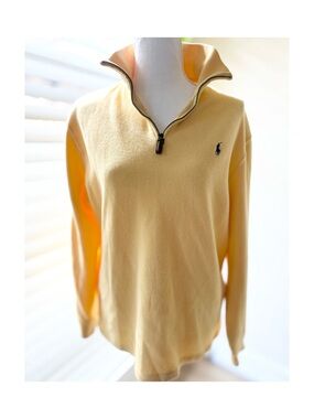 Polo by Ralph Lauren Pale Yellow Half-Zip Sweater
